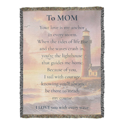 To My Mom-Lighthouse Blanket