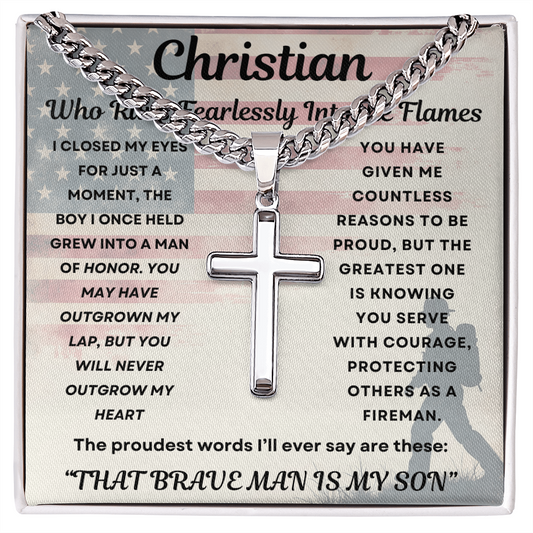 Fireman Son-Cross with Cuban Link