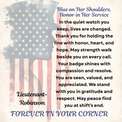 To My Hero in Blue-Policewoman – Knot Necklace Gift