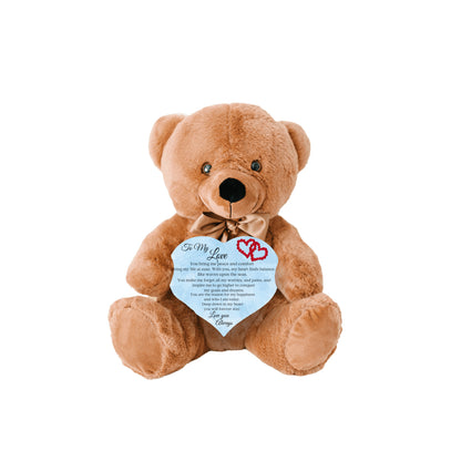"To My Love" Cuddly Teddy Bear