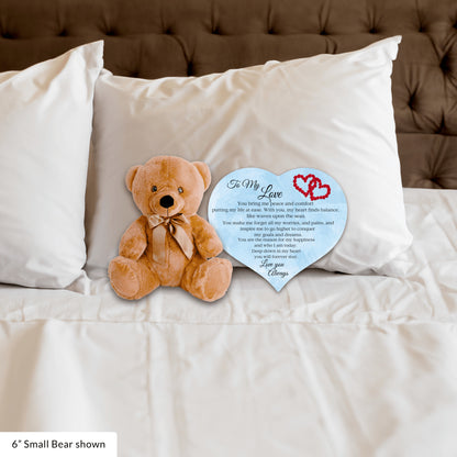 "To My Love" Cuddly Teddy Bear