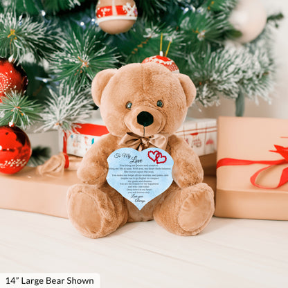 "To My Love" Cuddly Teddy Bear
