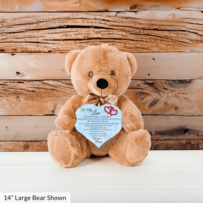 "To My Love" Cuddly Teddy Bear