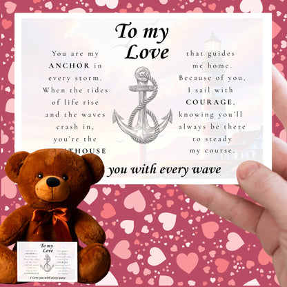 To My Love-"Anchor" Cuddly Plush Teddy Bear