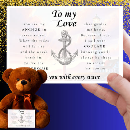 To My Love-"Anchor" Cuddly Plush Teddy Bear